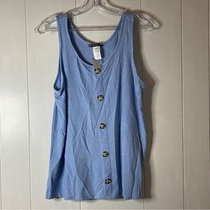 Gyft‎ Blue Button-Down Women's Top small